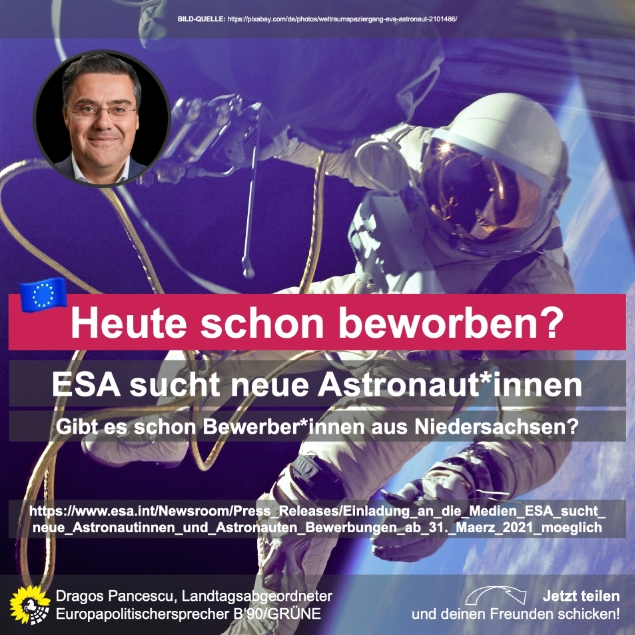 ESA sucht neue Astronautinnen