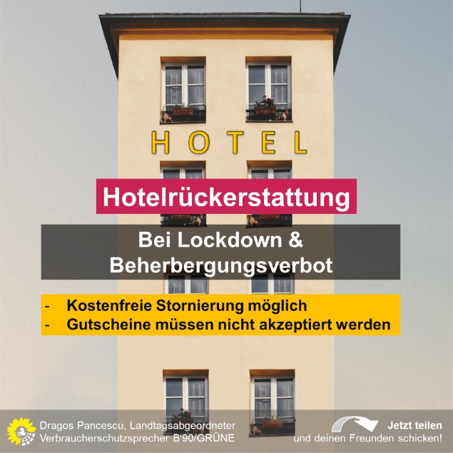 Corona-Hotelrückerstattung