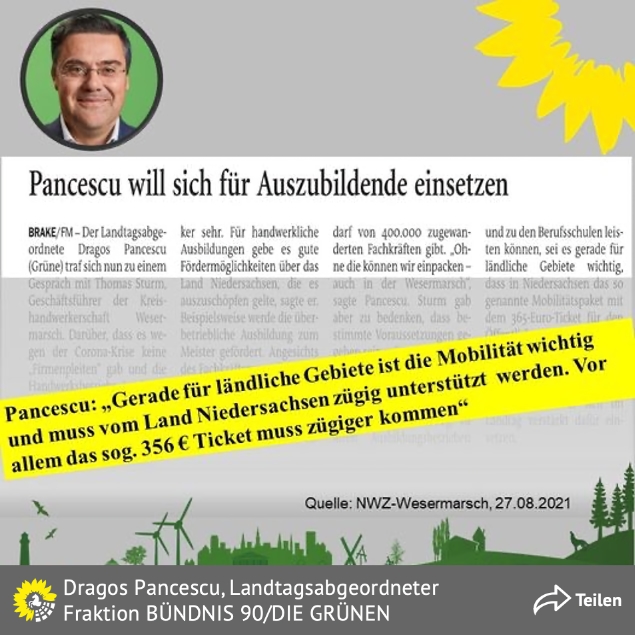 PM - Pancescu will sich für Auszubildende einsetzen